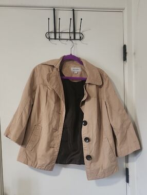 Merona Women's Beige Short Trench Jacket